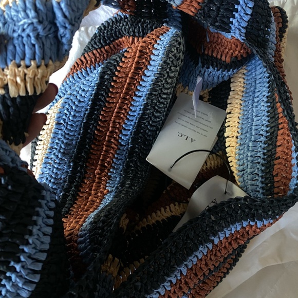 New A.L.C. Striped Raffia Tote Bag – Shoulder Bag – With Tags&Dust Bag - Picture 7 of 7